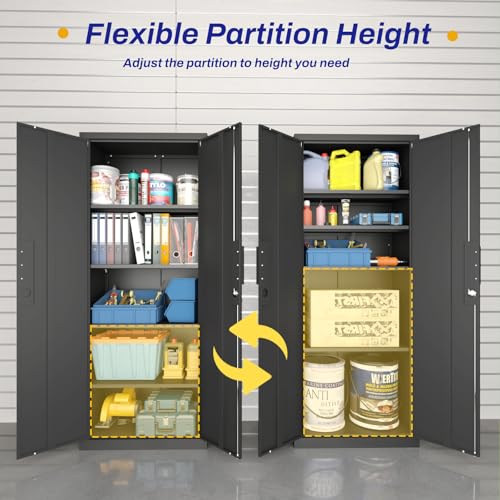 Metal Storage Cabinet with 4 Shelves
