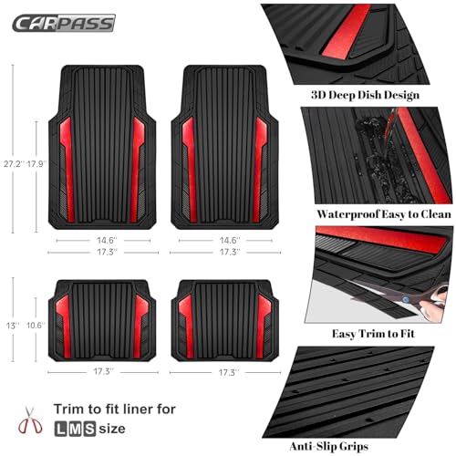 Heavy Duty Rubber Car Mats Metallic