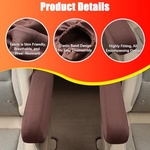 2PC Car Front Seat Armrest Covers