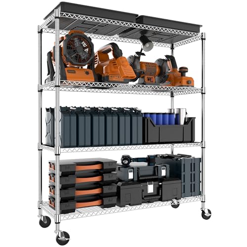 4 Tiers Storage Shelves Load 1400LBS