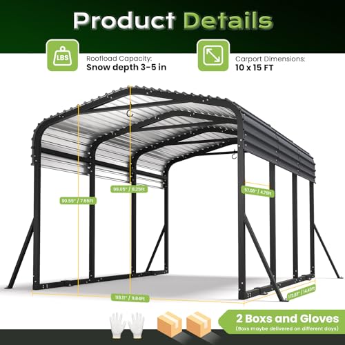 10x15FT Metal Carport