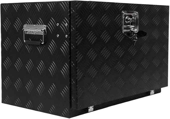 30 Inch Heavy Duty Aluminum Tool Box - Waterproof Square Truck Storage Organizer Chest for Pickup Truck Bed, RV Trailer - T-Handle Lock and Keys Included 30"(W) x 17"(D) x 18"(H)