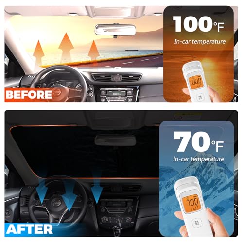 Foldable Front Windshield Sunshade fit for Nissan Rogue 2014
