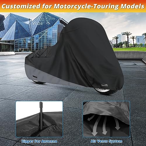 Motorcycle Cover for Touring Models Outdoor All Weather Protection