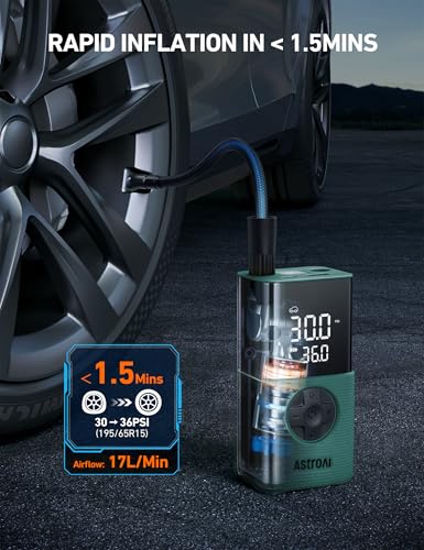 L7S Tire Inflator Portable Air Compressor Cordless with Digital Pressure Gauge