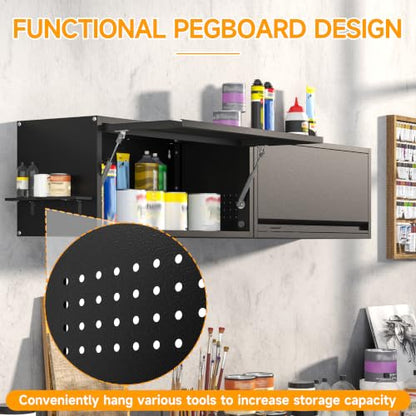 Metal Garage Wall Cabinet with Doors Side with Holes