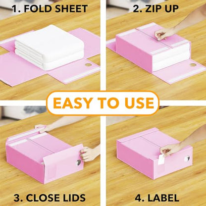 6 Pack Bed Sheet Organizers and Storage (6 Count)