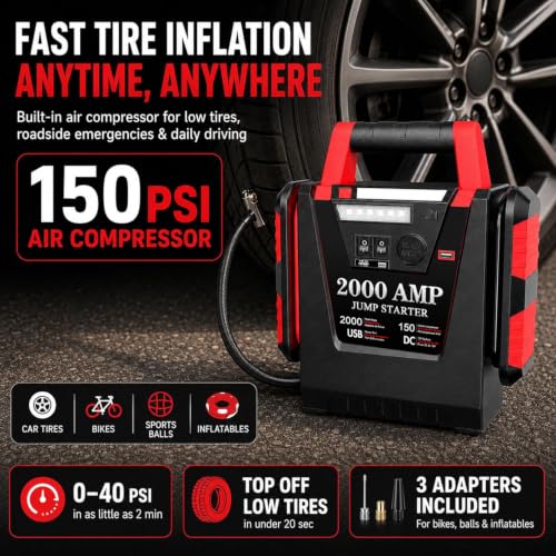 Jump Starter with Air Compressor
