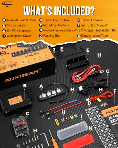 AS R40 Slim 4 Gang Switch Panel with RGB Backlight Memory Function