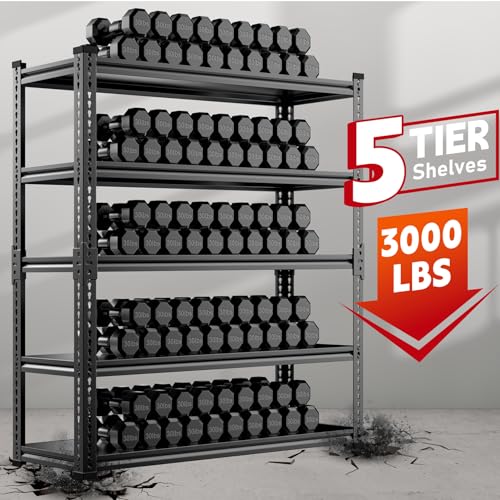 5 Tier 3000 lbs Heavy Duty Garage Shelving