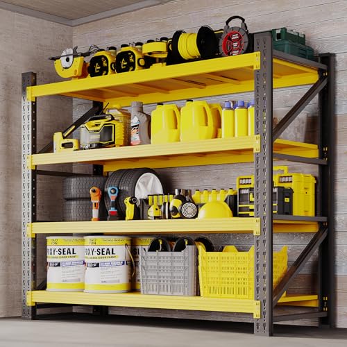 BYBYNSOE 48" W Storage Shelves 3000lbs Garage Metal Shelving Heavy Duty Garage Shelves Adjustable Storage Shelves for Industrial