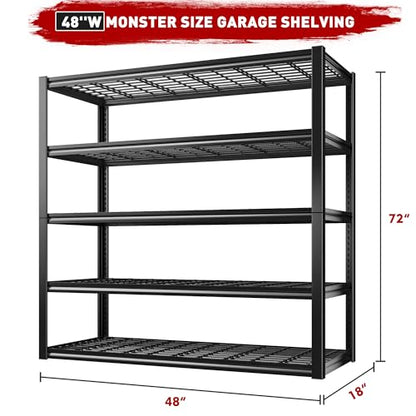 48" W Garage Shelving Load 2500LBS