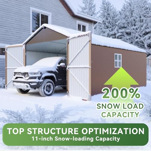 12'x20' Carport Shed Outdoor Metal Storage Sheds