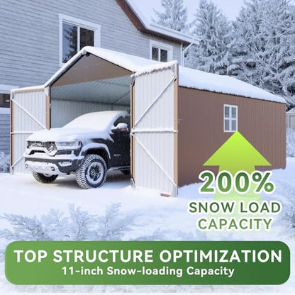 12'x20' Carport Shed Outdoor Metal Storage Sheds