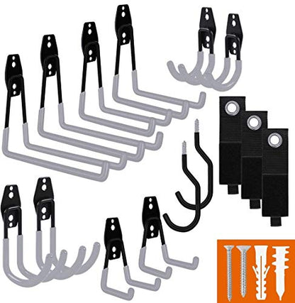 Garage Hooks with Bike Hook & Extension Cord Organizer