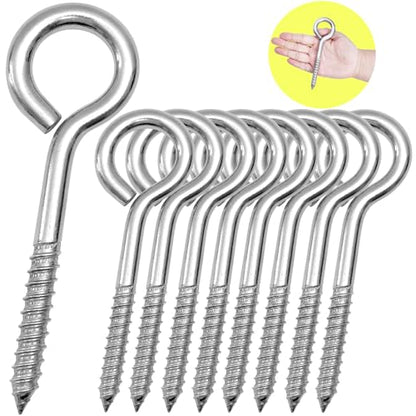 8Pcs Self Tapping Eyelet Screw Eye Bolt