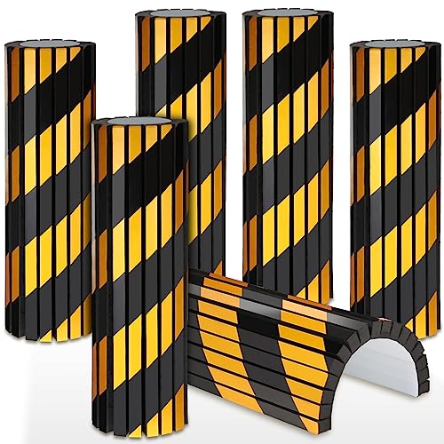 6 Pcs Garage Wall Protector Garage Pole Padding Wall Bumpers Guards Reflective Foam Stoppers for Your Vehicle Parking Corner for Parking Lot (6 Count)