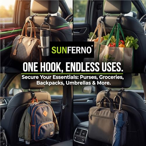 Car Headrest Hooks 4 Pack (4 Count)