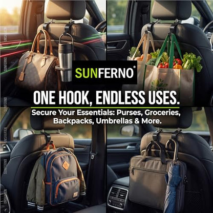 Car Headrest Hooks 4 Pack (4 Count)