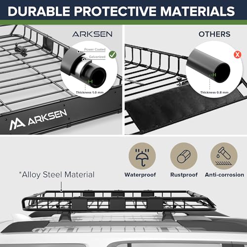 54" x 39" x 5" Roof Rack Cargo Basket with Extension