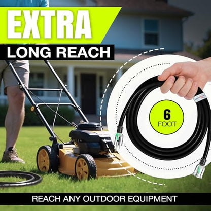 6ft Outdoor Indoor Extension Cord 12 (6 Foot)