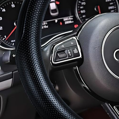 Heavy Duty Pure Cowhide Steering Wheel Cover
