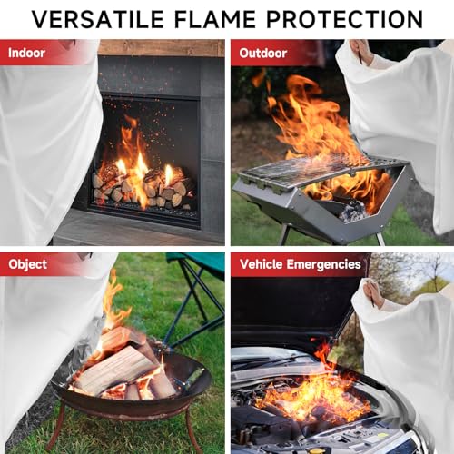 Fire Blanket Emergency for Home Kitchen (6 Count)