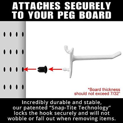 PegPro® 2" Hooks Kit for Standard “Wood Fiber” pegboard (24 Count)