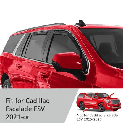 in Channel Extra Durable Rain Guards for Cadillac Escalade ESV 2021 (4 Count)