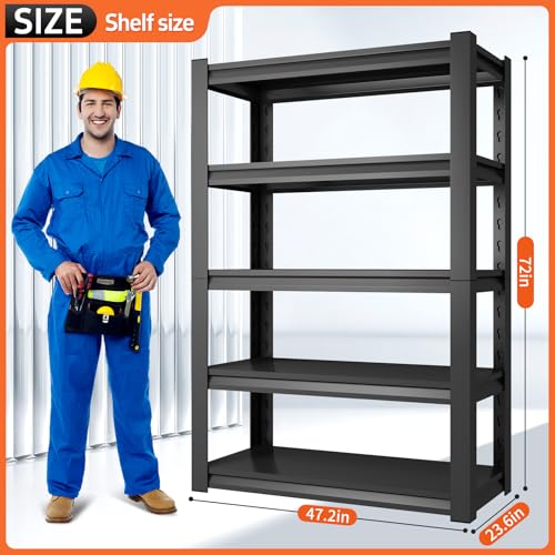 48" W x 24" D x 72" H Garage Shelving Unit