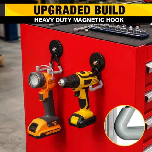 Heavy Duty Storage Magnetic Utility Hooks Large Garage Magnet Hooks with Anti (2 Count)