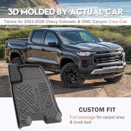 Floor Mats Bed Mat Set for 2023 2024 2025 2026 Chevy Colorado (4 Count)