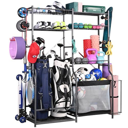 Extra Large Ball and Sports Equipment Storage Rack