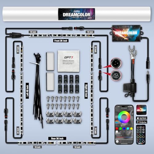 Aura DreamColor Underglow Chasing Lights for Truck with APP & Remote (4 Count)