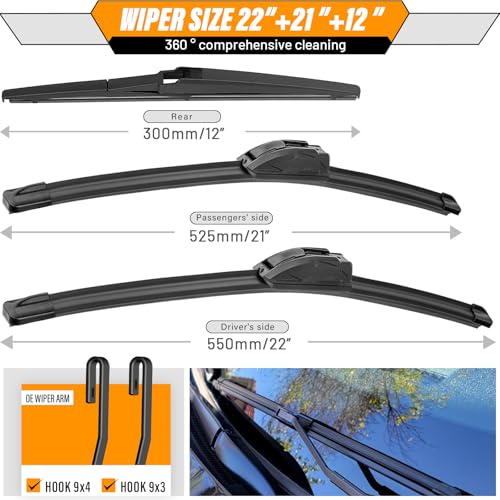 Windshield Wiper Blade Replacement for Dodge Durango 2011