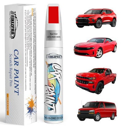 Red Hot(G7C/WA130X) Touch Up Paint for Chevrolet, Car Paint Scratch Repair Remover Pen Color Exact Match, Quick and Easy Fix Automotive Chips and Nicks Scuff
