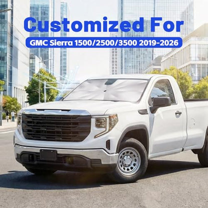 Car Windshield Sun Shade Umbrella for GMC Sierra 1500 2500 3500 2019