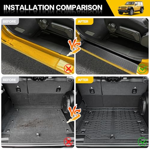 Trunk Mat with Door Sill Guards for 2018