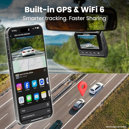 4K Dash Cam Front and Rear