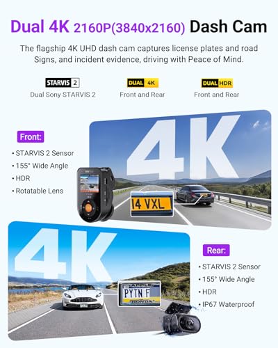 S1 Pro Max 4K+4K Dash Cam