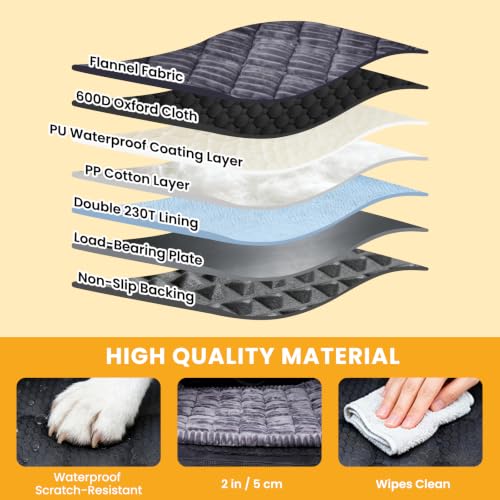 Large Dog Car Seat Cover with Dog Bed Mat for Back Seat Half