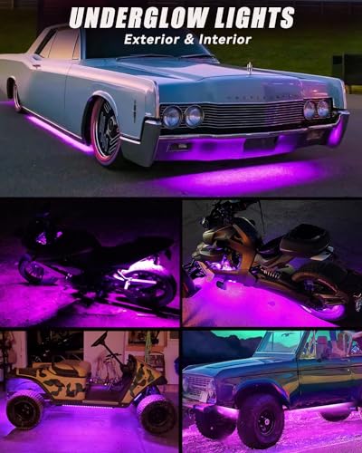 12V Led Light Strip 12.75Inch Waterproof Led Light Strips for Cars Motorcycles Golf Cart Interior & Exterior Marine Boat Pink Led Strip 12V 5050 18SMD