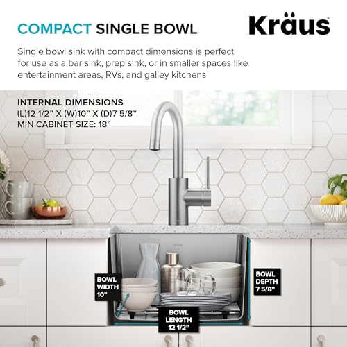 Fairlane 15 inch Undermount Single Bowl 18