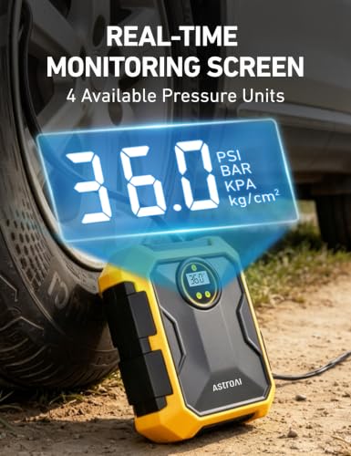 Tire Inflator Portable Air Compressor 12V DC Integrated Storage