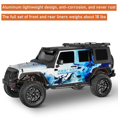 Wrangler JK Aluminum Inner Fender Liners for 2007 (4 Count)