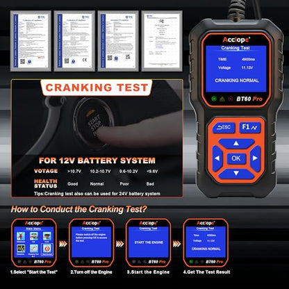 BT60 PRO Car Battery Tester 6V