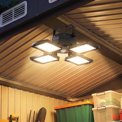 6'x4' Outdoor Storage Shed with Solar Motion Sensor Light