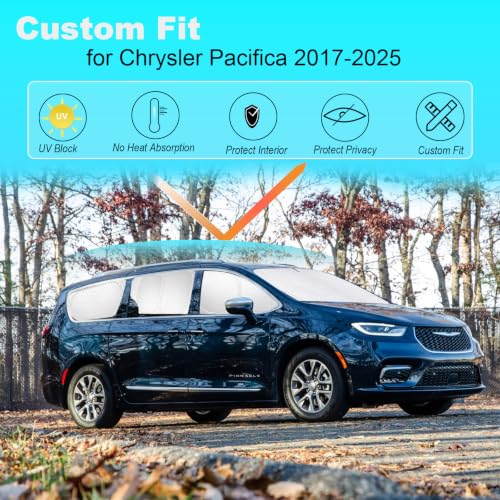 8pcs Thicken Sun Shades for Chrysler Pacifica 2017 (8 Count)