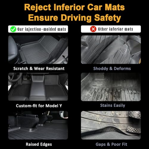 10PCS Tesla New Model Y Juniper 2026 Floor Mats & Accessories (10 Count)