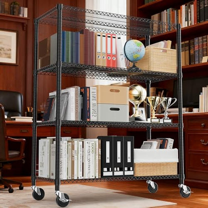 2640LBS 53.1" W 4 Tiers Shelf Steel Storage Shelves Shelving Unit Steel Organizer Wire Rack for Home